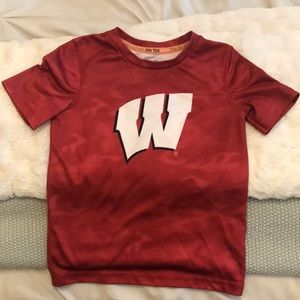 Wisconsin Badgers kids dry fit shirt